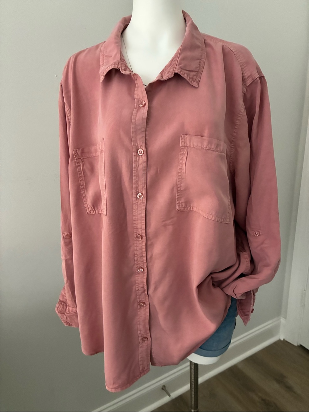 Calvin Klein Jeans Rose Mauve Button-Down Shirt